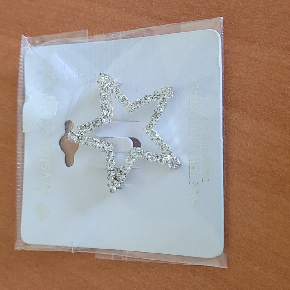 Rhinestones star broche